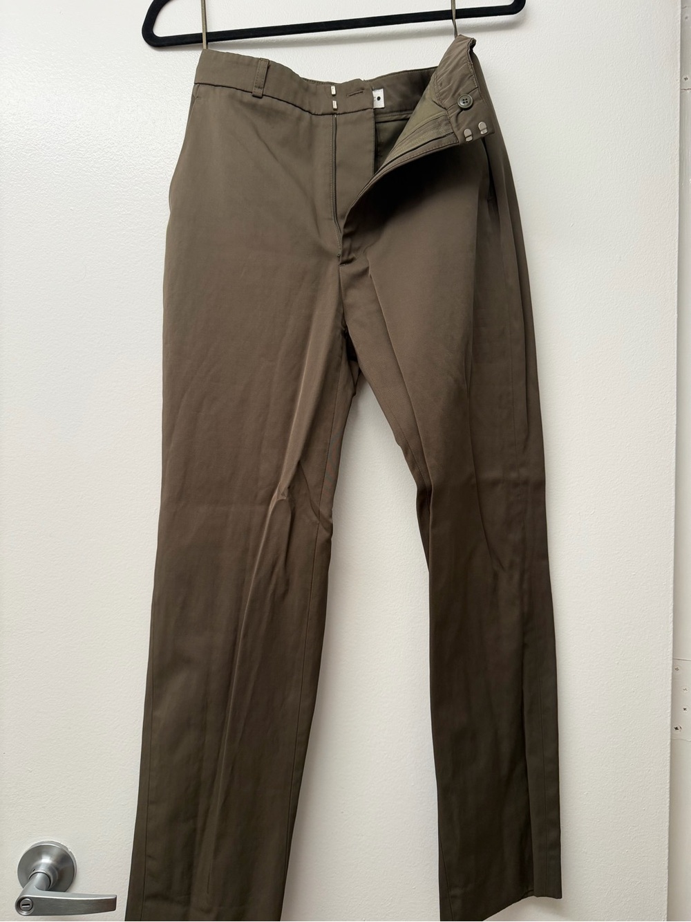 Zara Women’s Olive Green XS Trousers - Classic Straight Fit